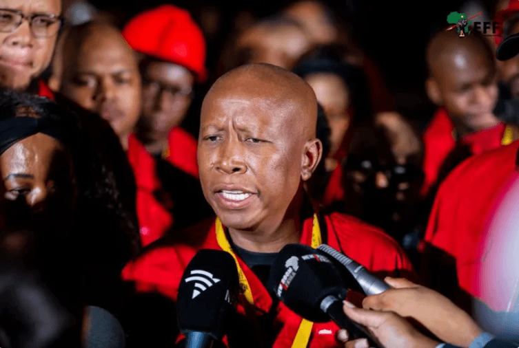 EFF leader Julius Malema addresses Parliament during the SONA debate, Cape Town, February 17, 2026