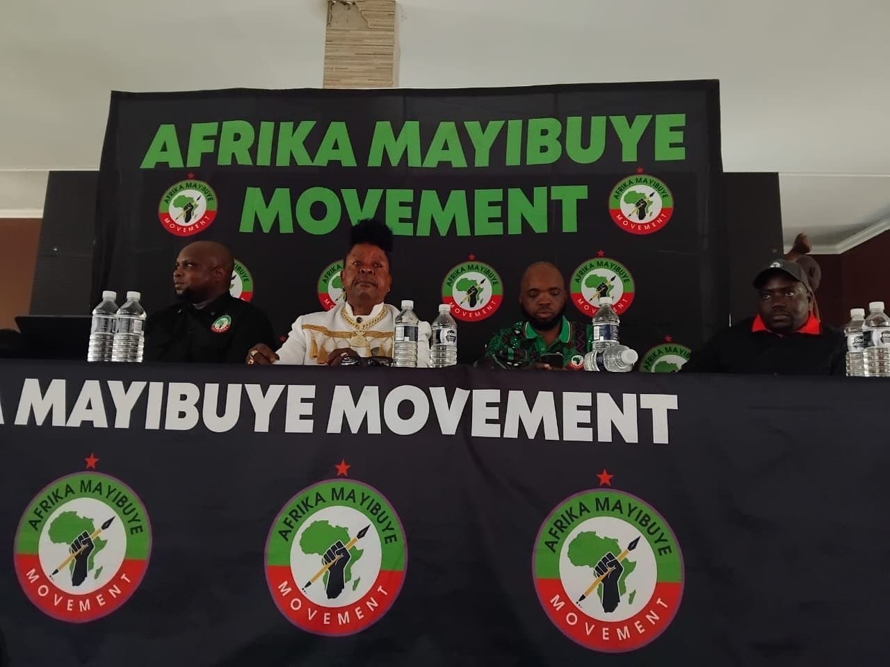 Leaders of the Afrika Mayibuye Movement attend a community engagement in Giyani, Limpopo, on 30 May 2026.
