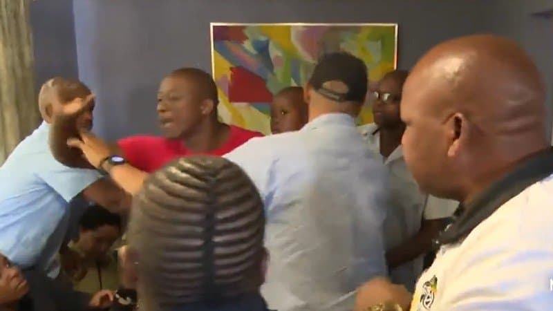 A man demands ANC officials leave his family home