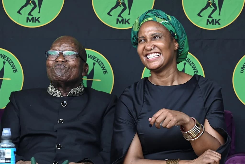 MK Party leader Jacob Zuma and his daughter Duduzile Zuma-Sambudla. (Darren Stewart/Gallo Images)