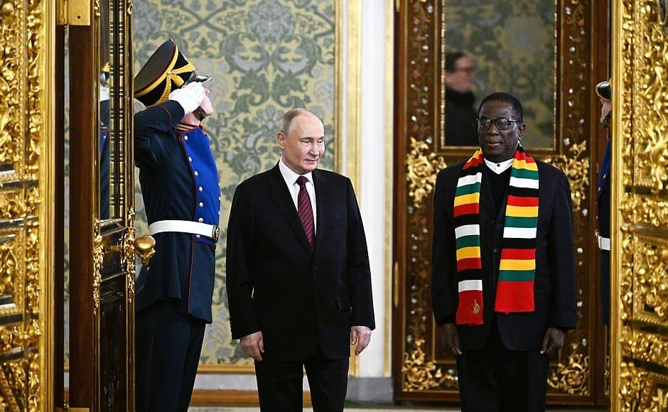 President Putin With President of Zimbabwe Emmerson Dambudzo Mnangagwa.