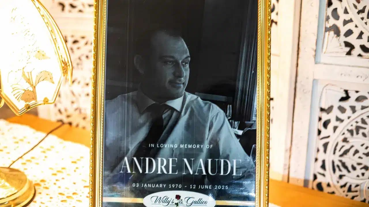 Alleged underworld figure André Naudé was laid to rest in Durbanville on 23 June 2025