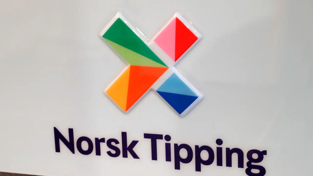 The logo of Norwegian lottery company Norsk Tipping in Hamar