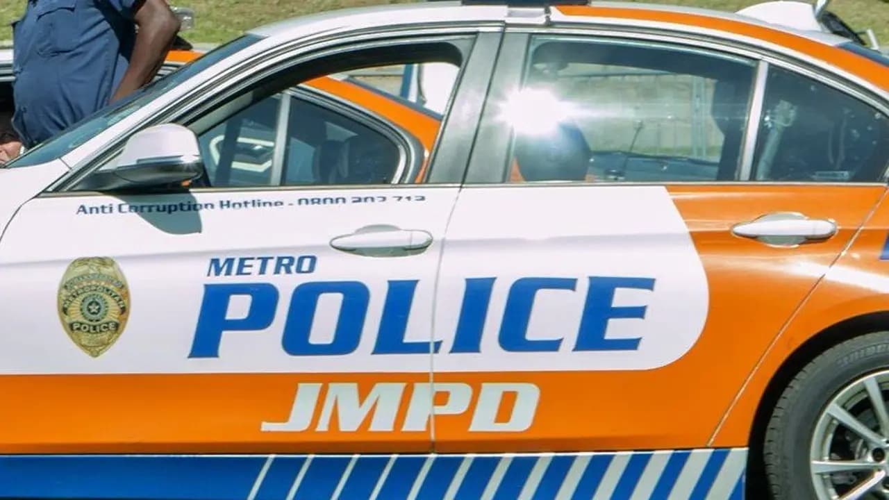 A Johannesburg Metropolitan Police Department (JMPD) vehicle.