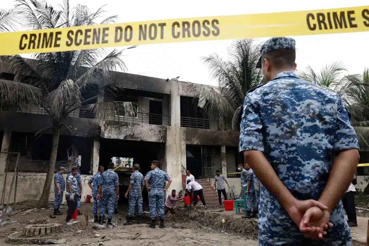 Bangladesh air force training aircraft crash july 22 2025