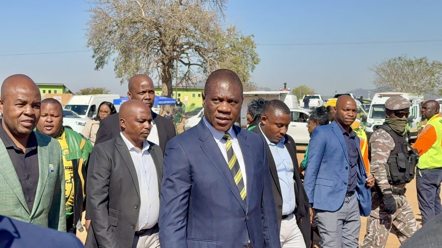 Deputy President Paul Mashatile alongside senior ANC leaders
