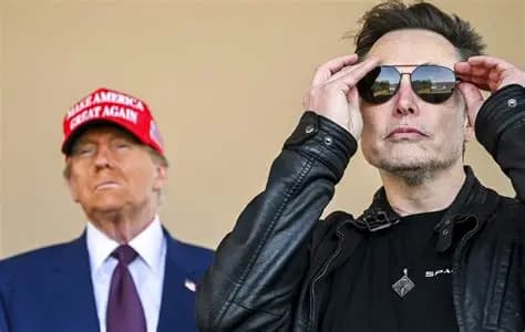 Elon Musk and Donald Trump in happier times