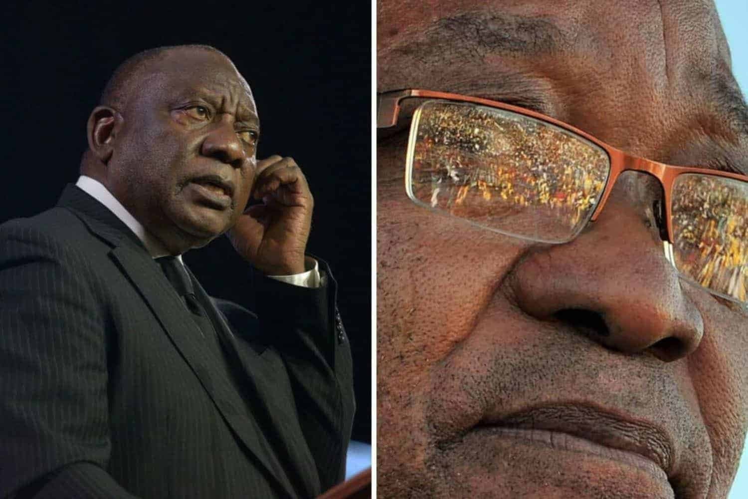 President Cyril Ramaphosa and former president Jacob Zuma