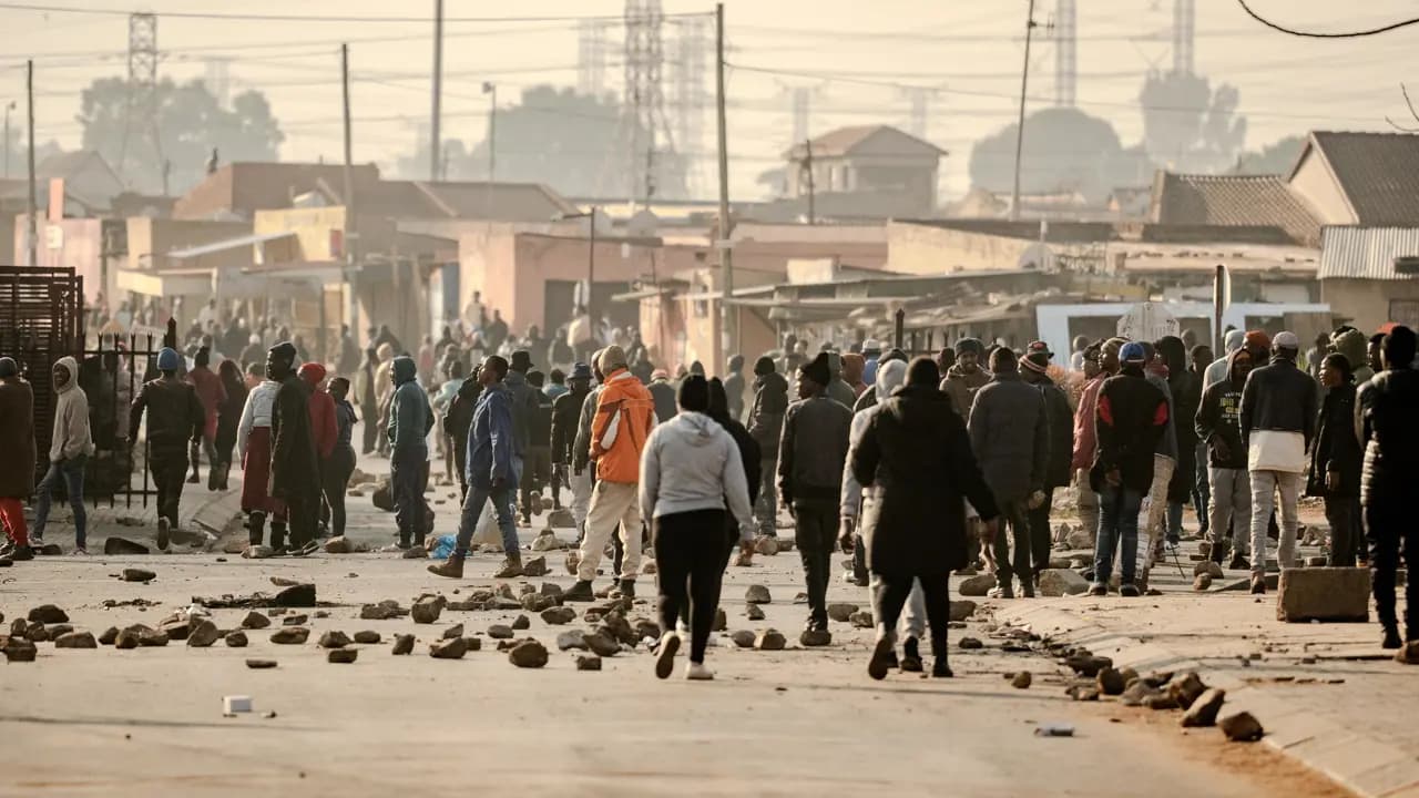 Residents in Tembisa protest over the high cost of electricity