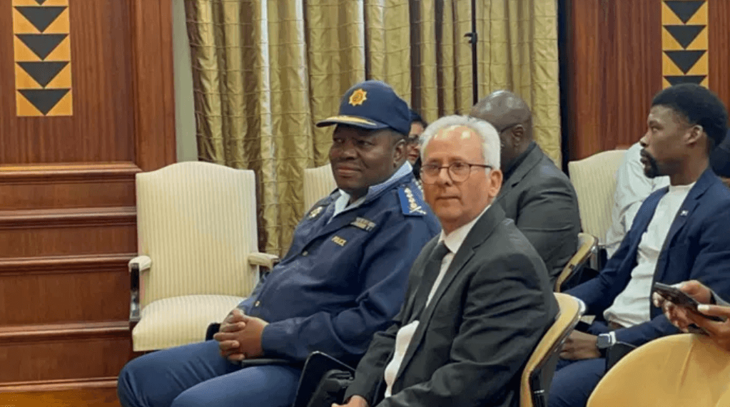 Minister of Professor Firoz Cachalia and National Police Commissioner General Fannie Masemola.
