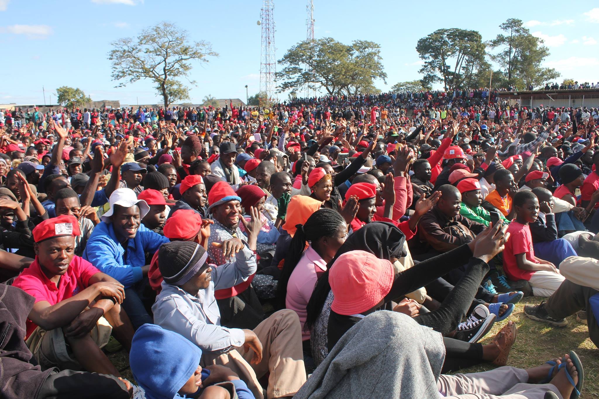 Nelson Chamisa addressing MDC Alliance Supporters at  Rusape Vengere rally