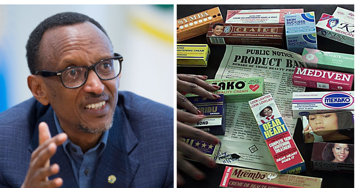 President Kagame of Ruwanda Actions his ban on skin bleaching products
