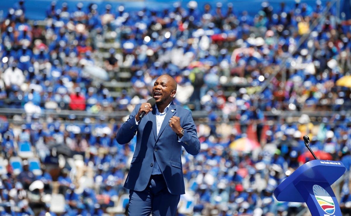 Leader of South African opposition party the Democratic Alliance DA Mmusi Maimane speaks during the party's election manifesto launch in Johannesburg South Africa February 23 2019 REUTERSSiphiwe SibekoFile Photo | Report Focus News