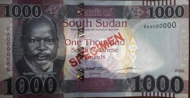 The new banknote of 1000 South Sudanese pounds | Report Focus News