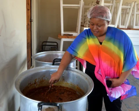 Nwabisa Wophula cooks a nutritious stew at her home in Lusikisiki Photo Deon Ferreira