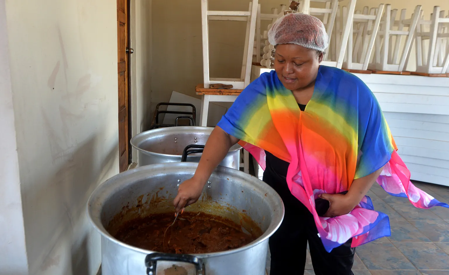 Nwabisa Wophula cooks a nutritious stew at her home in Lusikisiki Photo Deon Ferreira | Report Focus News